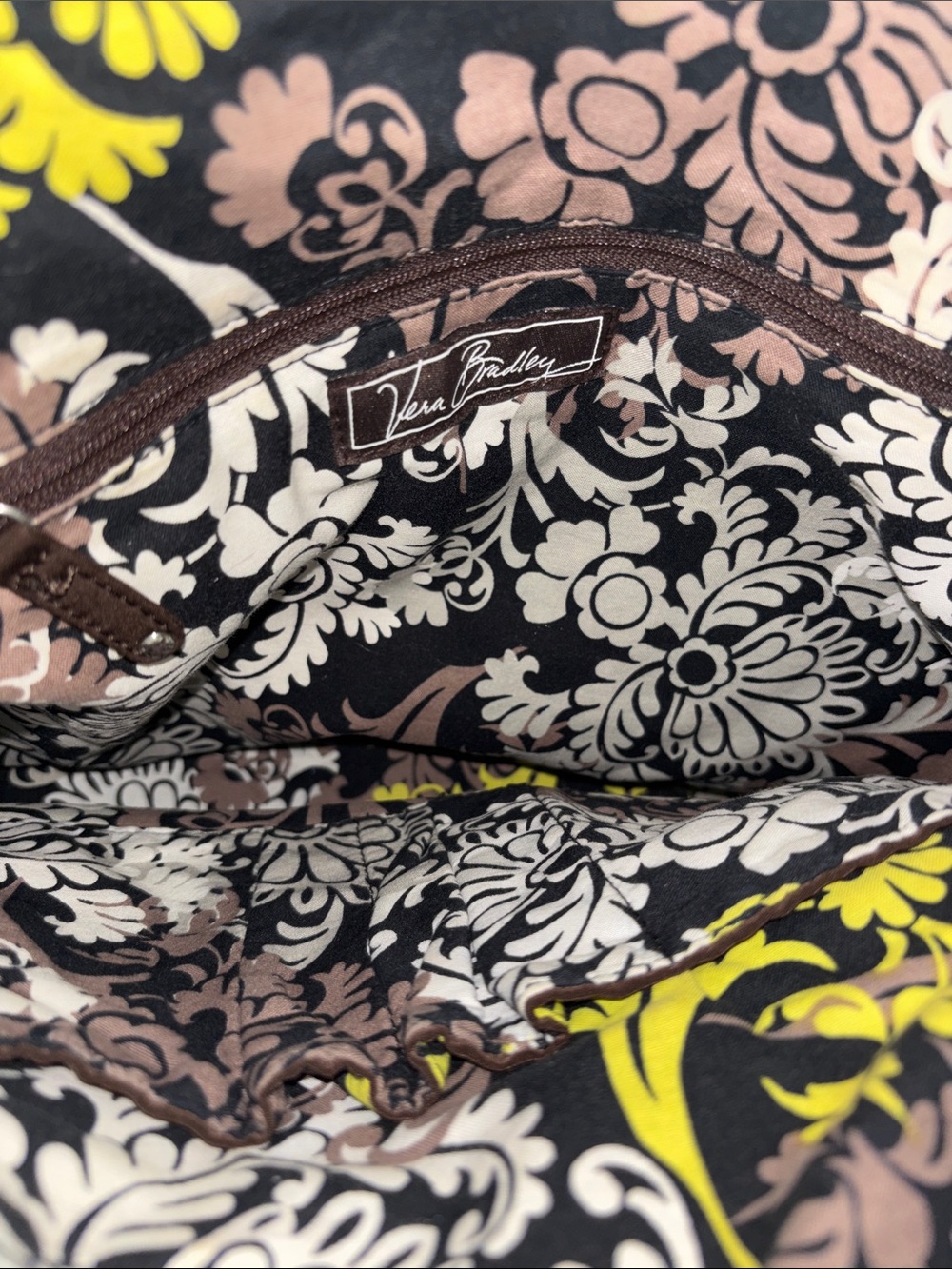 Vera Bradley Quilted Circle Tote in Dark Brown - Picture 7 of 10